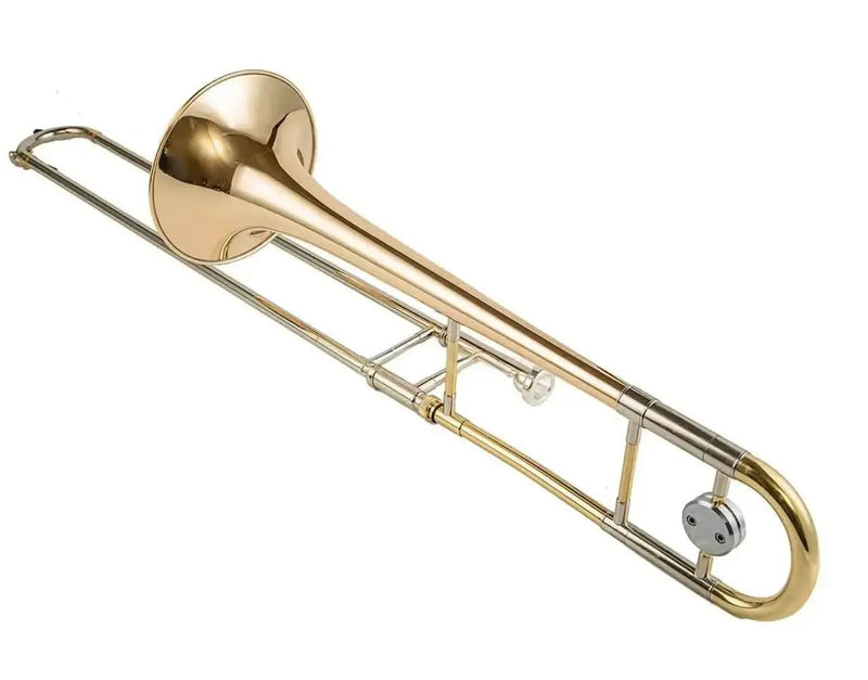 Gold Brass Bb Tenor Trombone Clear Lacquer - slide trombone for brass band and student musicians