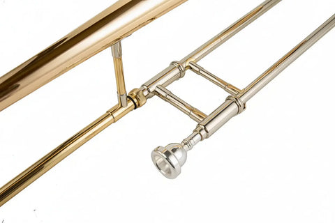 Gold Brass Bb Tenor Trombone Clear Lacquer