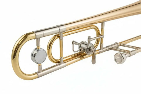 Gold Brass Bb Tenor Trombone Clear Lacquer - slide trombone for brass band and student musicians