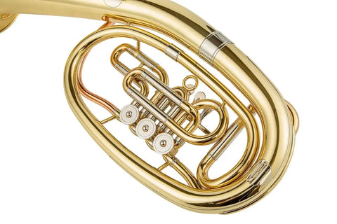 Gold-Lacquered Bb Treble-Clef Baritone Horn for Beginners - euphonium/baritone for brass band students