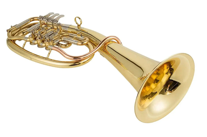 Gold-Lacquered Bb Treble-Clef Baritone Horn for Beginners - euphonium/baritone for brass band students