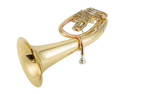 Gold-Lacquered Bb Treble-Clef Baritone Horn for Beginners - euphonium/baritone for brass band students