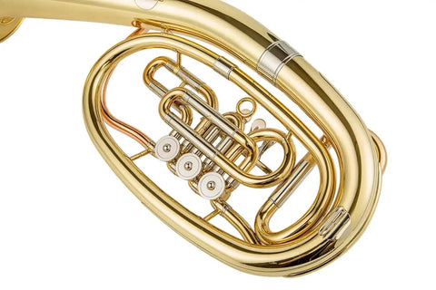 Gold-Lacquered Bb Treble-Clef Baritone Horn for Beginners - euphonium/baritone for brass band students