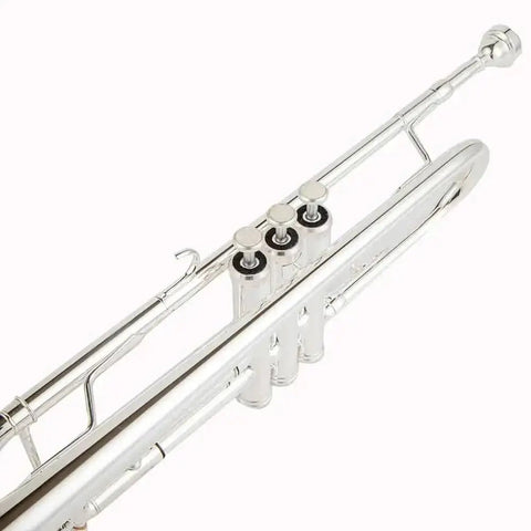 Silver Plated Bb Trumpet for Beginners - TR - 6332S Brass Student Model - Aurosus InstrumentSilver Plated Bb Trumpet for Beginners - TR - 6332S Brass Student Model