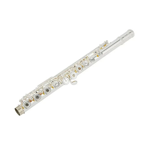 Solid Silver Concert Flute with Open/Closed Hole Design and Case - Aurosus InstrumentSolid Silver Concert Flute with Open/Closed Hole Design and Case