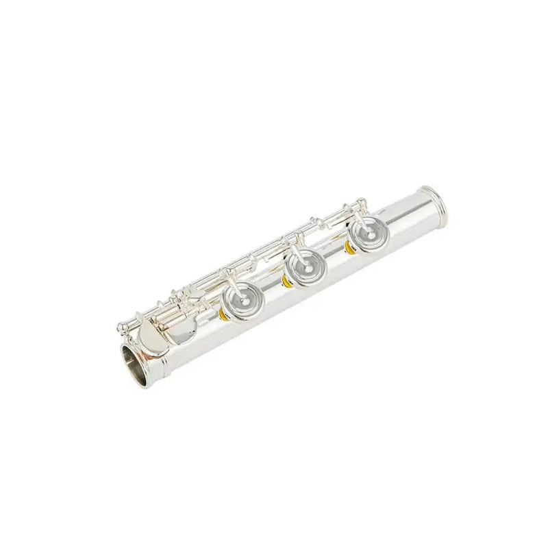 Solid Silver Concert Flute with Open/Closed Hole Design and Case - Aurosus InstrumentSolid Silver Concert Flute with Open/Closed Hole Design and Case