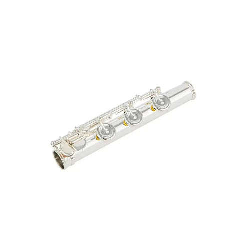 Solid Silver Concert Flute with Open/Closed Hole Design and Case - Aurosus InstrumentSolid Silver Concert Flute with Open/Closed Hole Design and Case