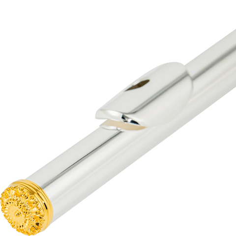 Solid Silver Concert Flute with Open/Closed Hole Design and Case - Aurosus InstrumentSolid Silver Concert Flute with Open/Closed Hole Design and Case