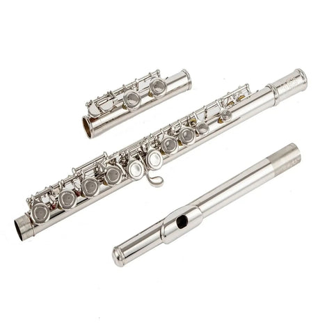 Student 17-Hole C Key Flute – Closed-Hole Beginner Flute Set with Case, Rod & Cleaning Kit 1