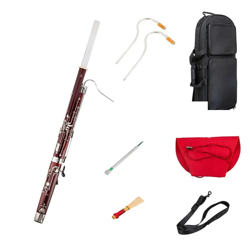 Student Bassoon Full German System - High D Key, German Bell - bassoon woodwind instrument for student orchestra