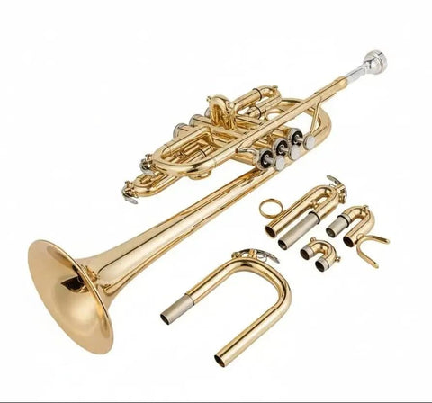 TR-6338 Eb/D Student Trumpet with Mouthpiece brass trumpets - high quality trumpet for student and professional musicians