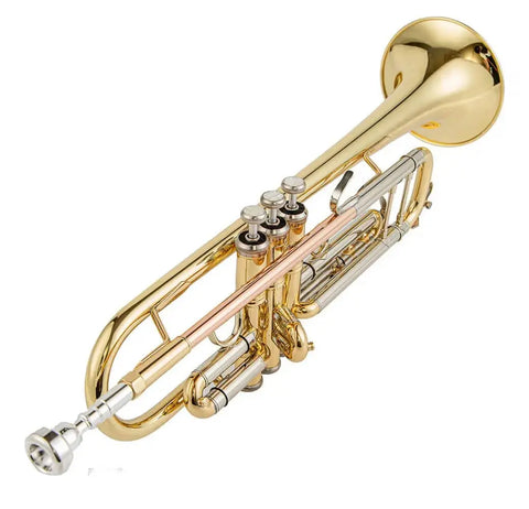 Bb Student Trumpet TR-8333 with Yellow Brass Bell - Beginner Friendly3