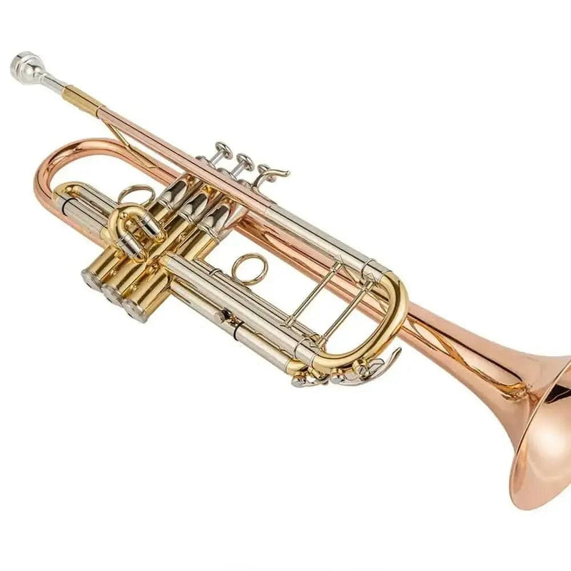 Aurosus TR200 Bb Trumpet – Rose Lacquer Finish, Monel Pistons, Student Brass Instrument 121